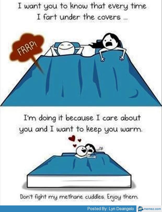 Keeping you warm under the covers by farting