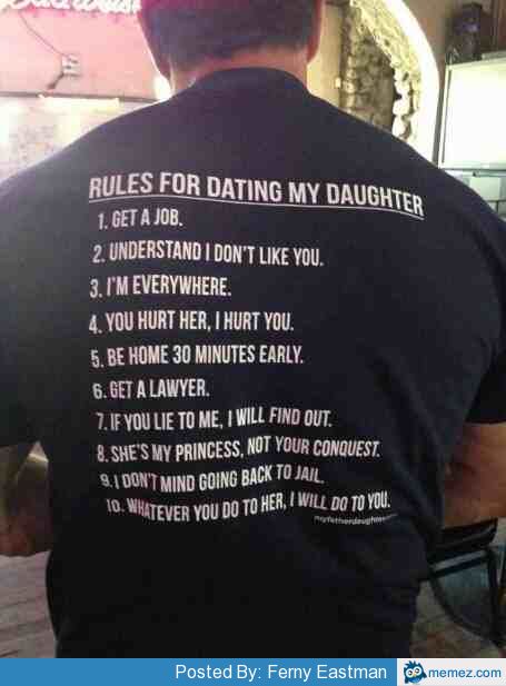 Rules For Dating My Daughter