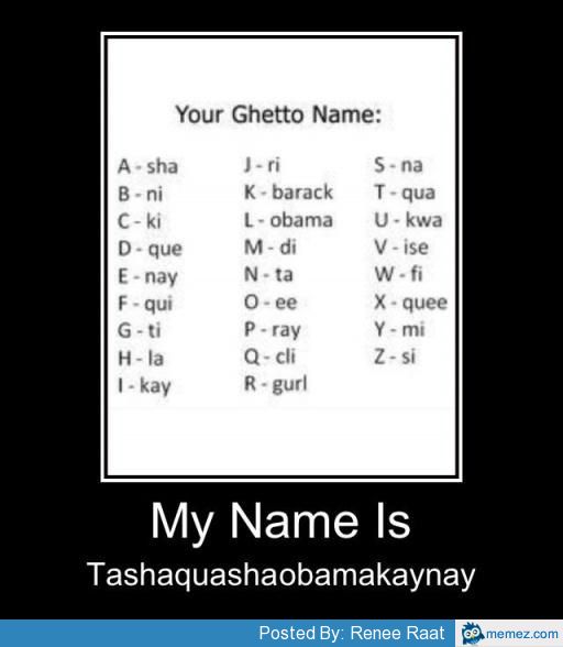 Your ghetto name | Memes.com