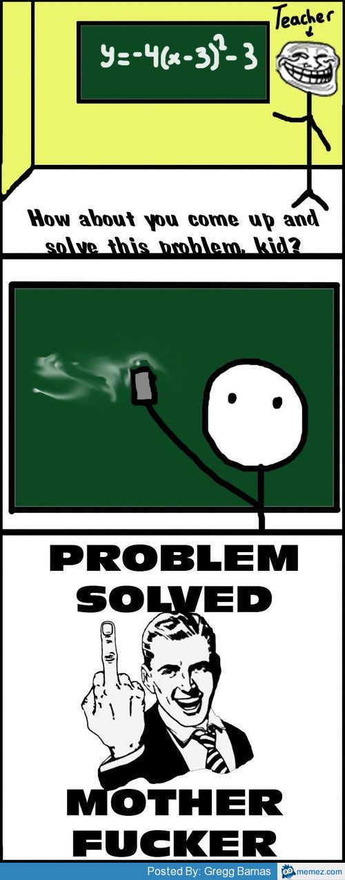 Solving math problem troll